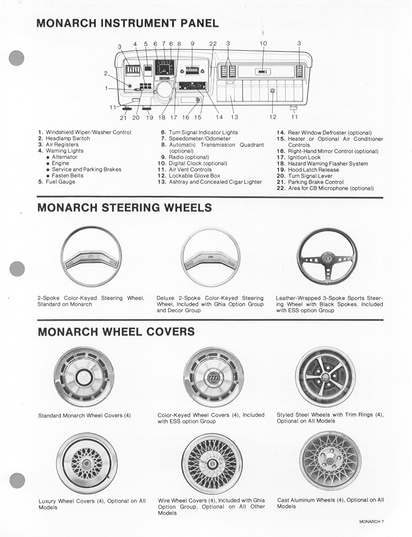 1980 Mercury Monarch Fact Book Page 10